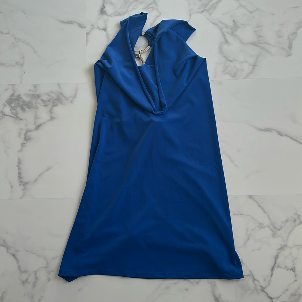 Vintage Fredrick's of Hollywood Navy Metal Detailing Dress